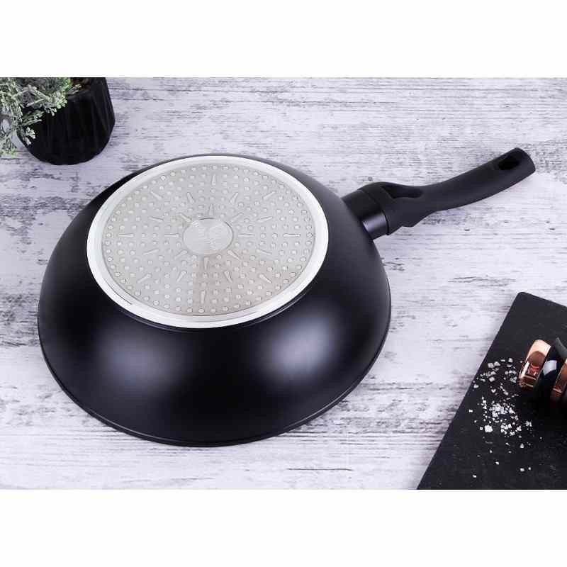 BERLINGERHAUS Pánev WOK s mramorovým povrchem 28 cm Black Rose Collection
