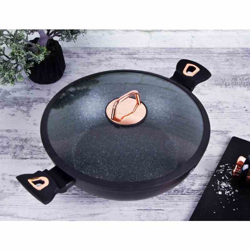 BERLINGERHAUS Pekáč s poklicí s mramorovým povrchem 28 cm Black Rose Collection