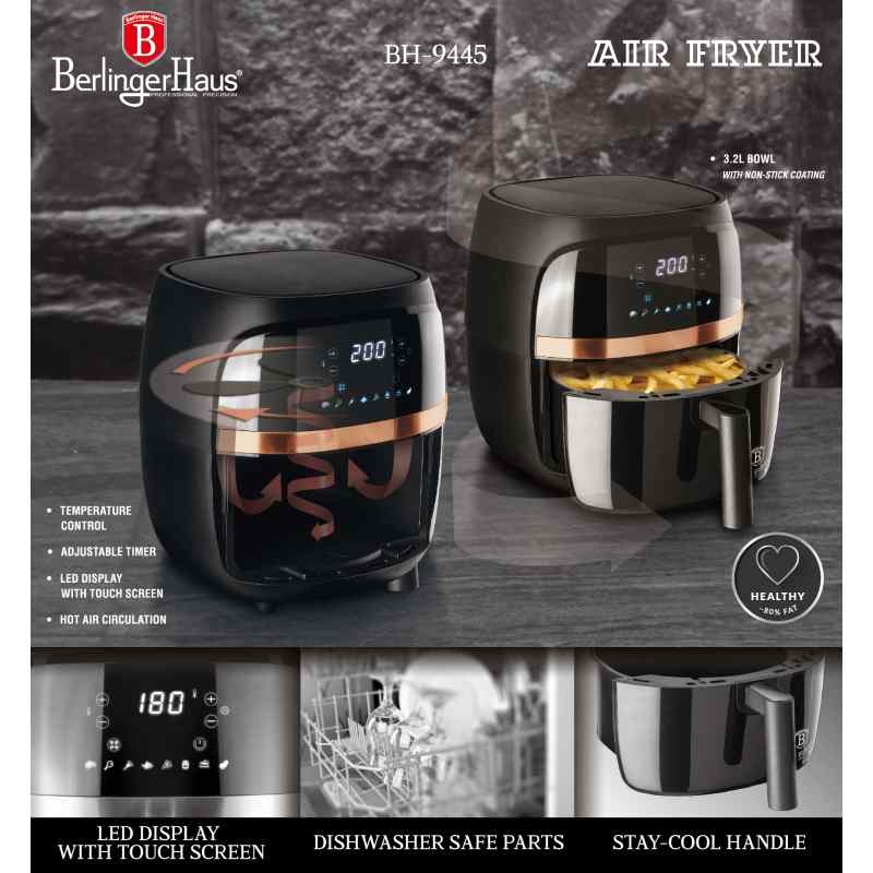 BERLINGERHAUS Horkovzdušná fritéza digitální 1300W Black Rose Collection