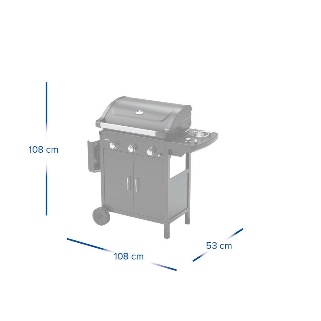 Plynový gril COMPACT 3 EXS s vařičem