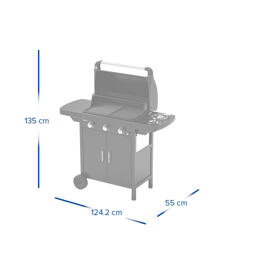 Plynový gril COMPACT 3 EXS s vařičem