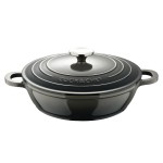 Kastrol s keramickým povrchem a poklicí EXCALIBUR 24 cm šedá