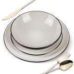 Jídelní sada talířů 18 ks Sahara Collection lesklá