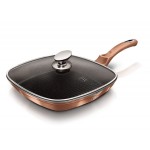 BERLINGERHAUS Pánev grilovací s mramorovým povrchem a poklicí 28 cm Rosegold Metallic Line