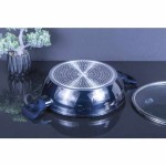 Pekáč kulatý s mramorovým povrchem a poklicí 28 cm Aquamarine Metallic Line