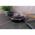 Pekáč kulatý s mramorovým povrchem a poklicí 28 cm Aquamarine Metallic Line