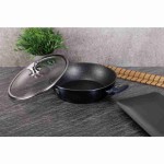 Pekáč kulatý s mramorovým povrchem a poklicí 28 cm Aquamarine Metallic Line