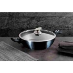 Pekáč kulatý s mramorovým povrchem a poklicí 28 cm Aquamarine Metallic Line