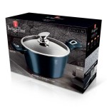 Kastrol s mramorovým povrchem a poklicí 24 cm Aquamarine Metallic Line
