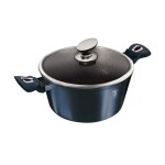 Kastrol s mramorovým povrchem a poklicí 24 cm Aquamarine Metallic Line
