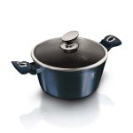 Kastrol s mramorovým povrchem a poklicí 24 cm Aquamarine Metallic Line