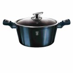 Kastrol s mramorovým povrchem a poklicí 24 cm Aquamarine Metallic Line