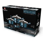 BERLINGERHAUS Sada nádobí s mramorovým povrchem 10 ks Aquamarine Metallic Line