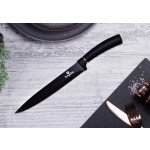 BERLINGERHAUS Sada nožů s nepřilnavým povrchem + prkénko 6 ks Black Rose Collection