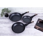 Sada pánví s mramorovým povrchem 3 ks  Black Rose Collection