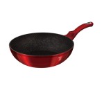 BERLINGERHAUS Pánev WOK s mramorovým povrchem 30 cm Burgundy Metallic Line