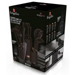 BERLINGERHAUS Sada nožů a kuchyňského náčiní ve stojanu 12 ks Black Rose Collection