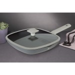 BERLINGERHAUS Pánev grilovací s poklicí s titanovým povrchem 28 cm Aspen Collection