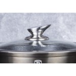 BERLINGERHAUS Wok pánev s poklicí s mramorovým povrchem 30 cm Shiny Black Edition