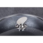 BERLINGERHAUS Wok pánev s poklicí s mramorovým povrchem 30 cm Shiny Black Edition