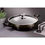 BERLINGERHAUS Wok pánev s poklicí s mramorovým povrchem 30 cm Shiny Black Edition