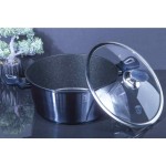 Kastrol s mramorovým povrchem a poklic 30 cm Metallic Line Aquamarine Edition