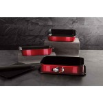 Sada pečicích forem s titanovým povrchem 3 ks Burgundy Metallic Line