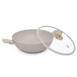 Pánev WOK s titanovým povrchem a poklicí 30 cm Sahara Collection