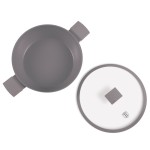 Pánev s titanovým povrchem a poklicí  28 cm Taupe Collection