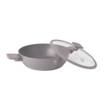 Pánev s titanovým povrchem a poklicí  28 cm Taupe Collection
