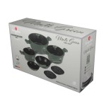 Sada nádobí s titanovým povrchem 10 ks Matte green Collection