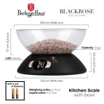 Váha kuchyňská s miskou Black Rose Collection