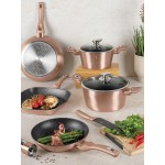 BERLINGERHAUS Sada nádobí s mramorovým povrchem 10 ks Rosegold Metallic Line
