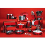 BERLINGERHAUS Pánev hluboká s mramorovým povrchem a poklicí 24 cm Burgundy Metallic Line