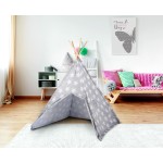 Dětský stan teepee 120x120x150cm šedá