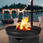 Přenosné zahradní ohniště s grilem a stojanem TEPPANYAKI