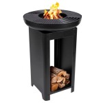 Přenosné zahradní ohniště s grilem a stojanem TEPPANYAKI