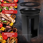 Přenosné zahradní ohniště s grilem a stojanem TEPPANYAKI