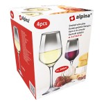 ALPINA Sklenice na víno sada 4 ks 360 ml kouřová