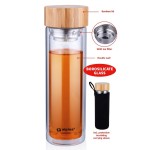 ALPINA Skleněná láhev termoska borosilikátové sklo 450 ml