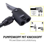 Podlahová pumpa na kolo i míče červená 180 PSI
