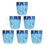Hrnek na kávu i čaj sada 6 ks porcelán 350 ml OCEAN