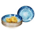 Talíř na polévku hluboký sada 6 ks porcelán 20 cm OCEAN