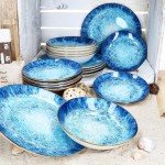 Jídelní sada talířů 6 ks porcelán 27 cm OCEAN