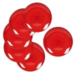 Dezertní talíře sada 6 ks 19 cm červené RUBY RED