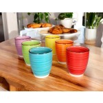 Hrnky na kávu cappuccino sada 6 ks 350 ml COLOURS