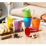 Hrnky na kávu i čaj sada 6 ks 350 ml COLOURS