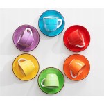 Hrnky na espresso s podšálky sada 12 ks 90 ml COLOURS