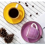 Hrnky na espresso s podšálky sada 12 ks 90 ml COLOURS