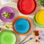 Jídelní sada talířů 6 ks 26 cm barevné COLOURS